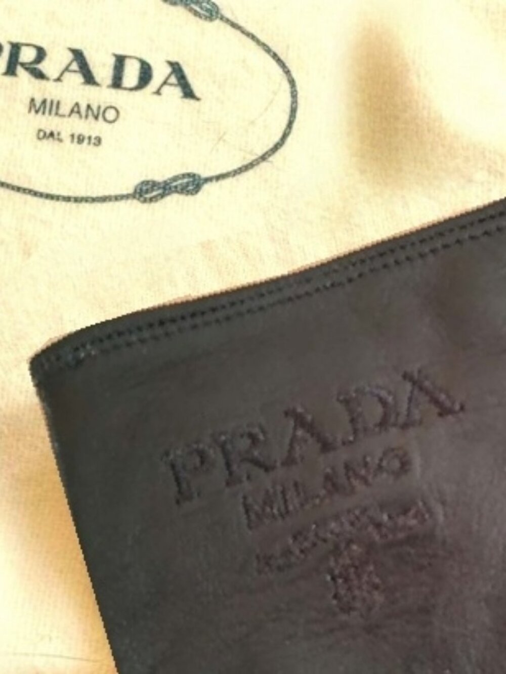 NWOT Prada Black Leather Gloves